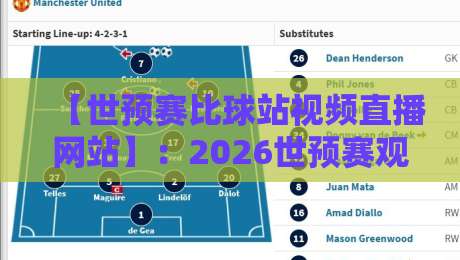 【世预赛比球站视频直播网站】:2026世预赛观赛,这几个平台最靠谱 【世预赛比球站视频直播网站】:2026世预赛观赛,这几个平台最靠谱