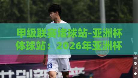 甲级联赛堵球站-亚洲杯体球站：2026年亚洲杯竞猜数据全解析（甲级联赛堵球站）