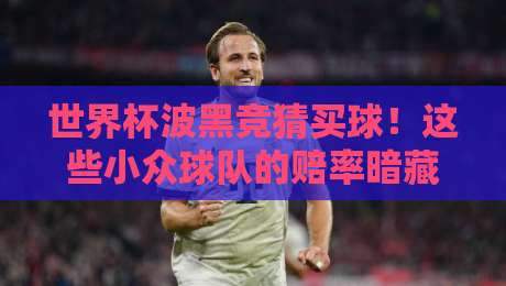 世界杯波黑竞猜买球！这些小众球队的赔率暗藏玄机？