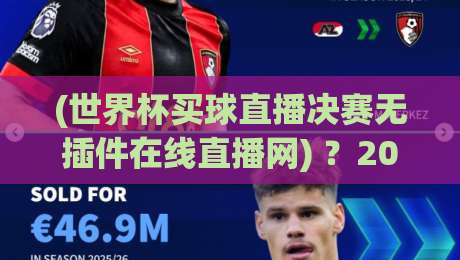 (世界杯买球直播决赛无插件在线直播网) ?2026观赛新姿势
