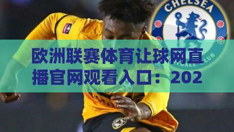 欧洲联赛体育让球网直播官网观看入口：2026年真香指南，老球迷都在这